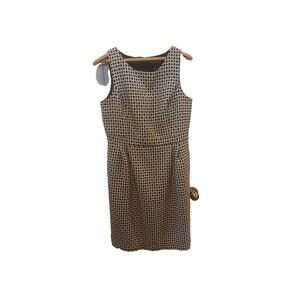 brown polka dot dress white house black market Brown and White Polka Dot Midi Dress | Laurella Midi Dress